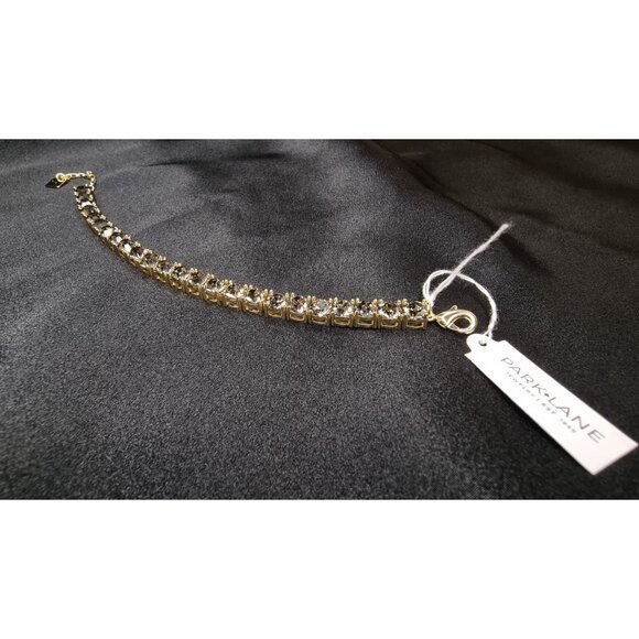 Park Lane Limited Edition Gold-Tone Bracelet With Smoky Rhinestones Adjustable C - Picture 4 of 9